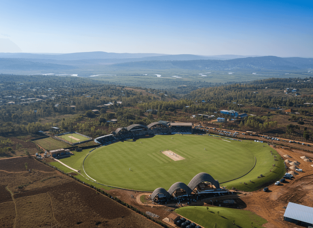 Gahanga International Cricket Stadium. Rwanda