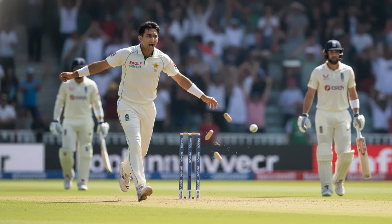 Abbas Wrecks England's Top Order in Stunning First Over