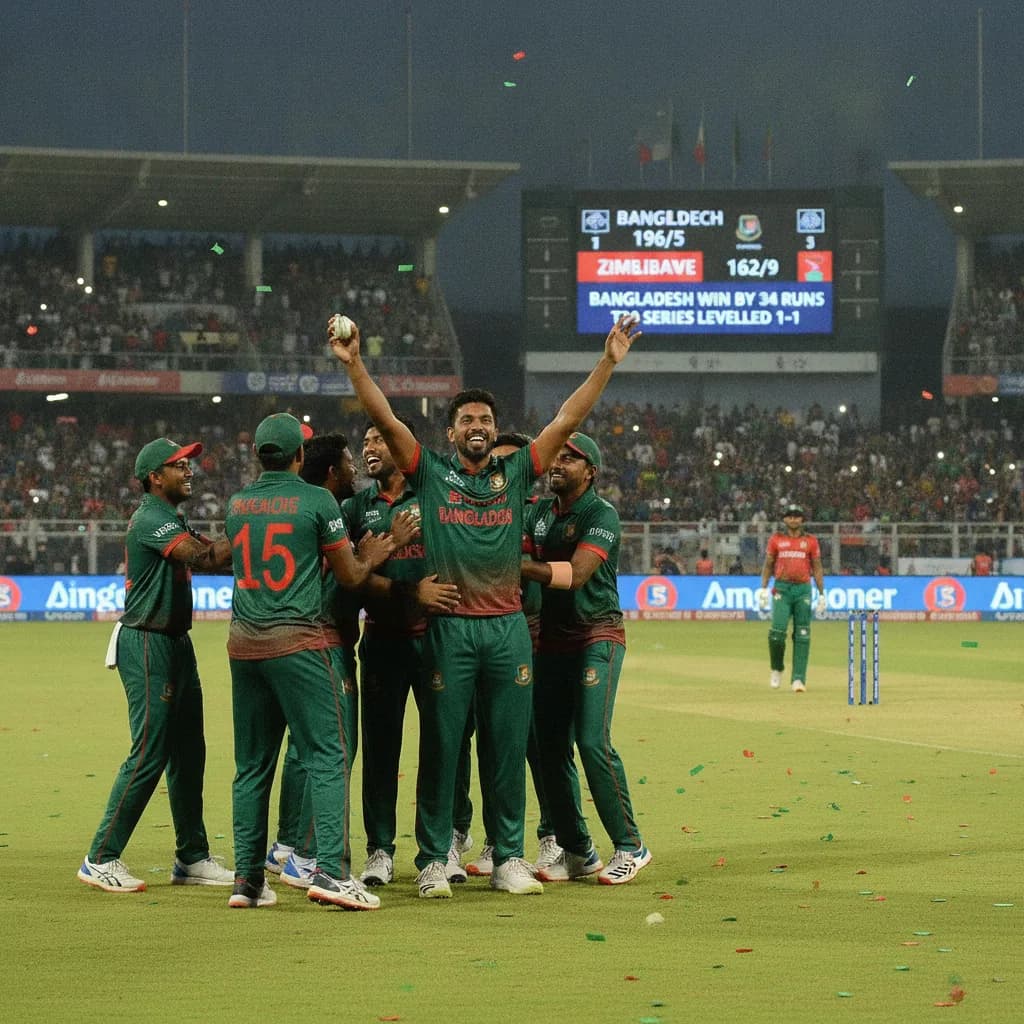 Bangladesh Level T20 Series With 34-Run Win Over Zimbabwe