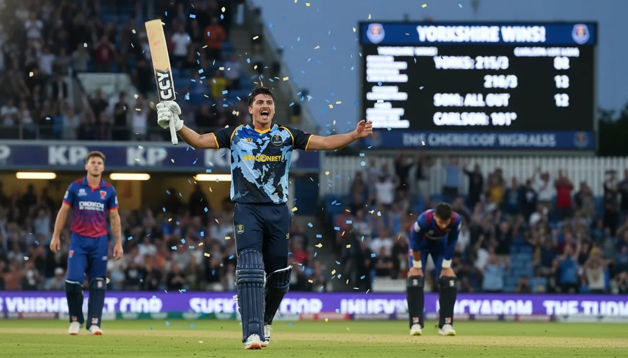 Carlson's century demolishes Somerset as Yorkshire top North