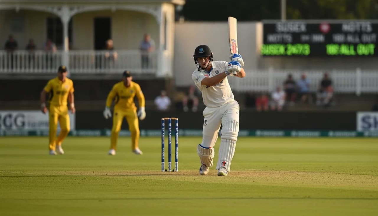 Clark's 89 Puts Sussex in Command Against Notts at Hove