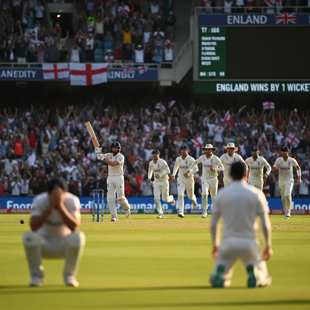 Dean's Leadership Shines as England Edge Thriller by One Wicket