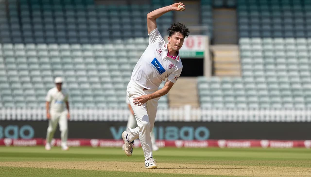 Derbyshire Land Record-Breaking Seamer Brett Randell
