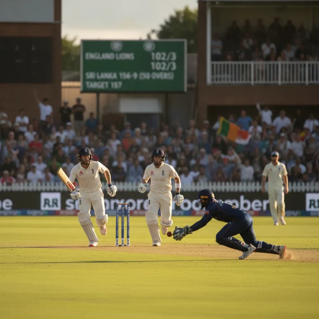 England Lions Chase 157 After Sri Lanka Post 156-9 at Beckenham