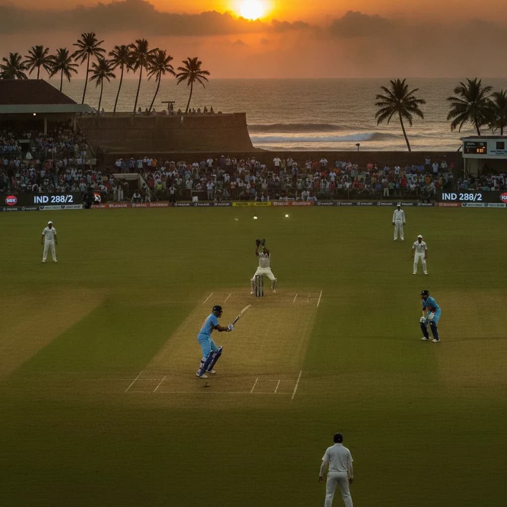India Dominate Day Two in Galle With 288-2 at Stumps