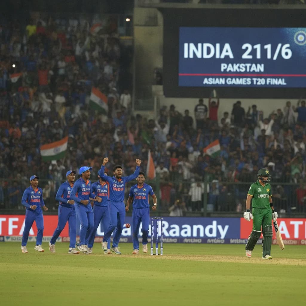 India Post 211-6 Against Pakistan in Asian Games T20 Final