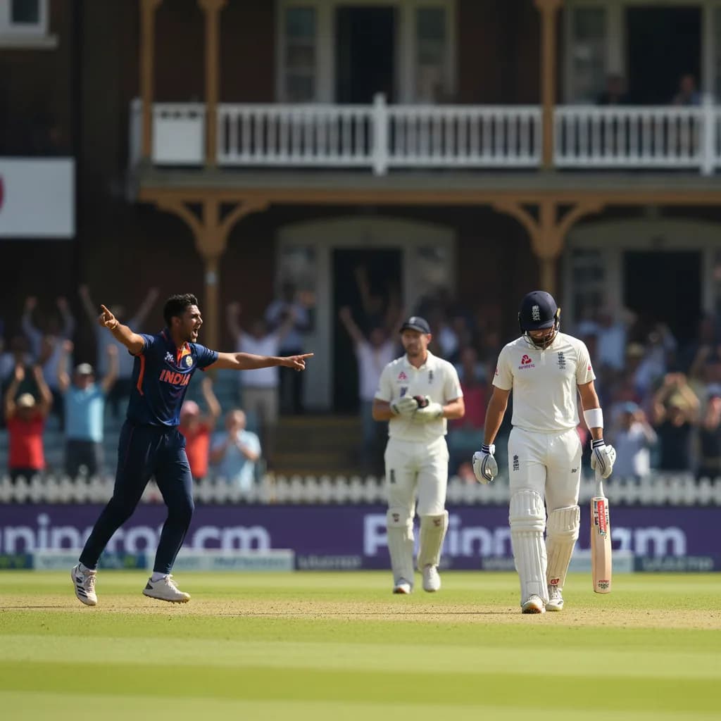 India Seize Control at Lord's as England Crumble to Gaud