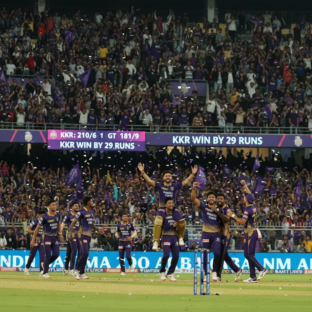 KKR Crush Gujarat Titans by 29 Runs in Eden Gardens Thriller