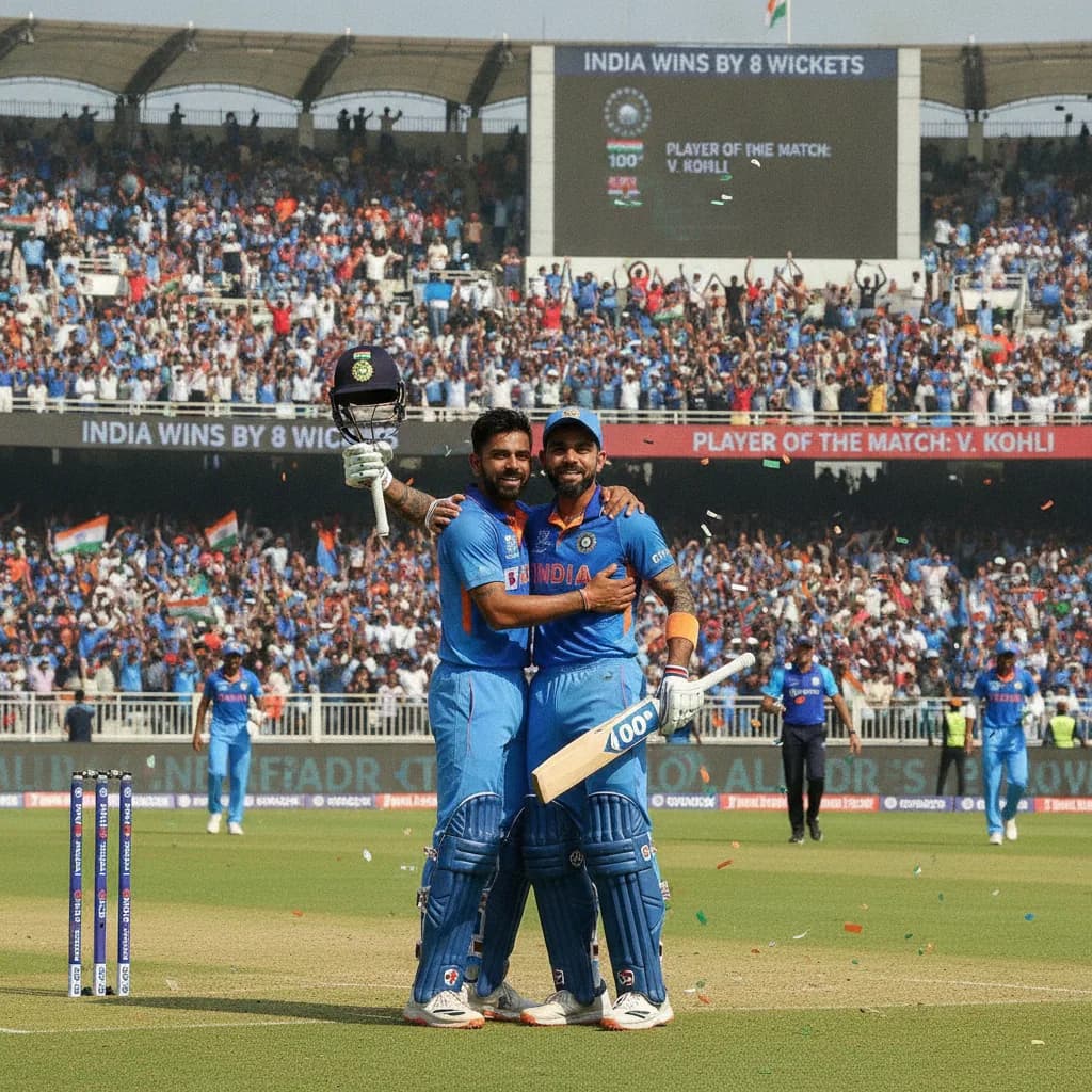 Kohli and Gill Tons Fire India to Eight-Wicket ODI Win