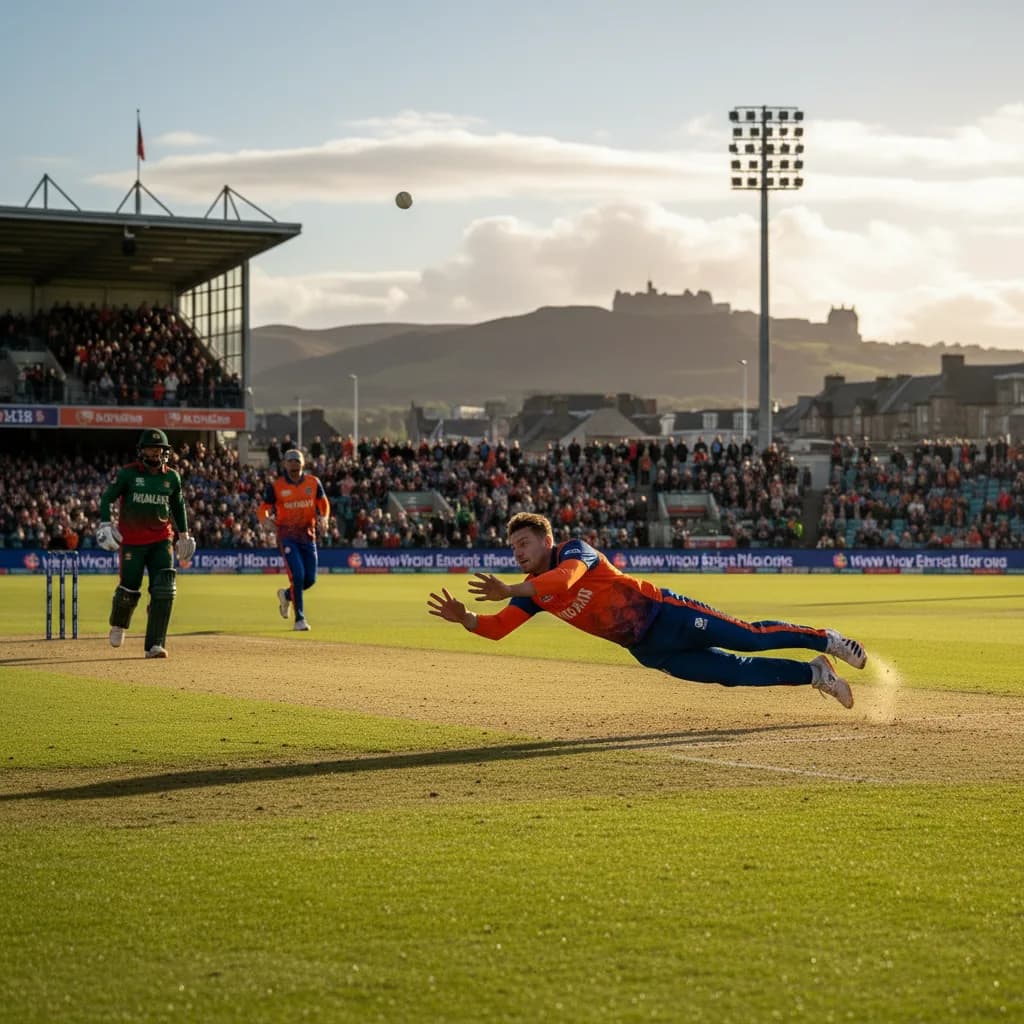 Netherlands Edge Bangladesh by Eight Runs in Edinburgh Thriller