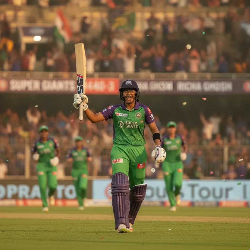 Richa Ghosh Fires Super Giants to 140 with Stunning Fifty