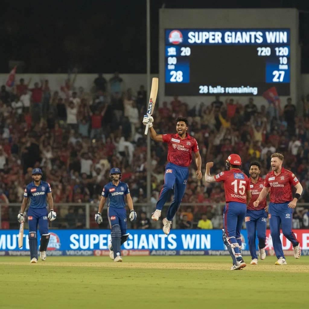 Super Giants Demolish MI London With 28 Balls to Spare