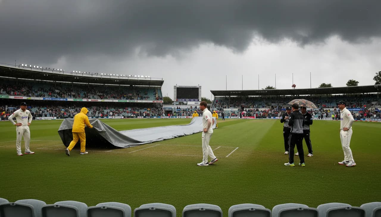 Weather Denies England Swift Victory as Kiwis Cling On