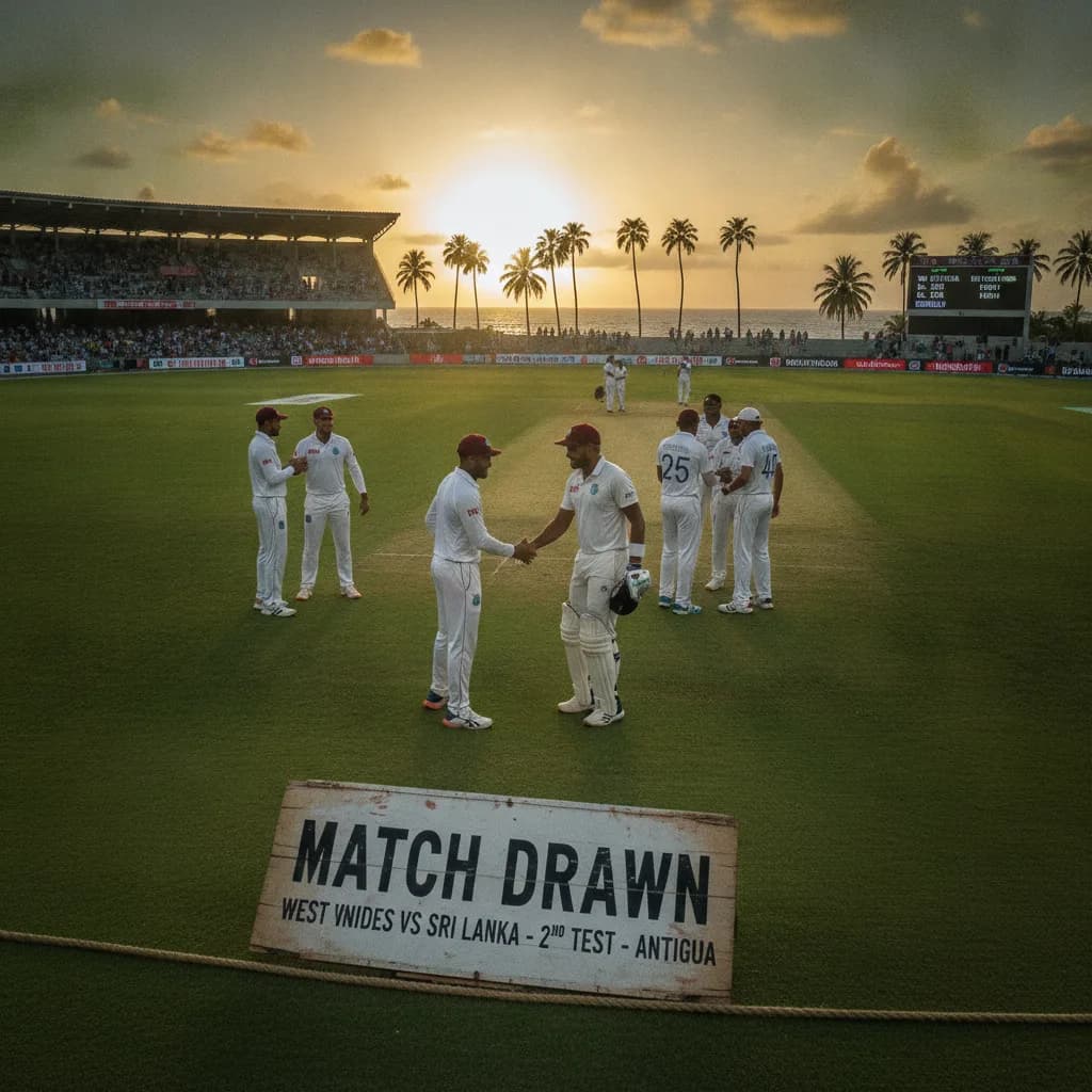 West Indies vs Sri Lanka Second Test Ends in Draw at Antigua