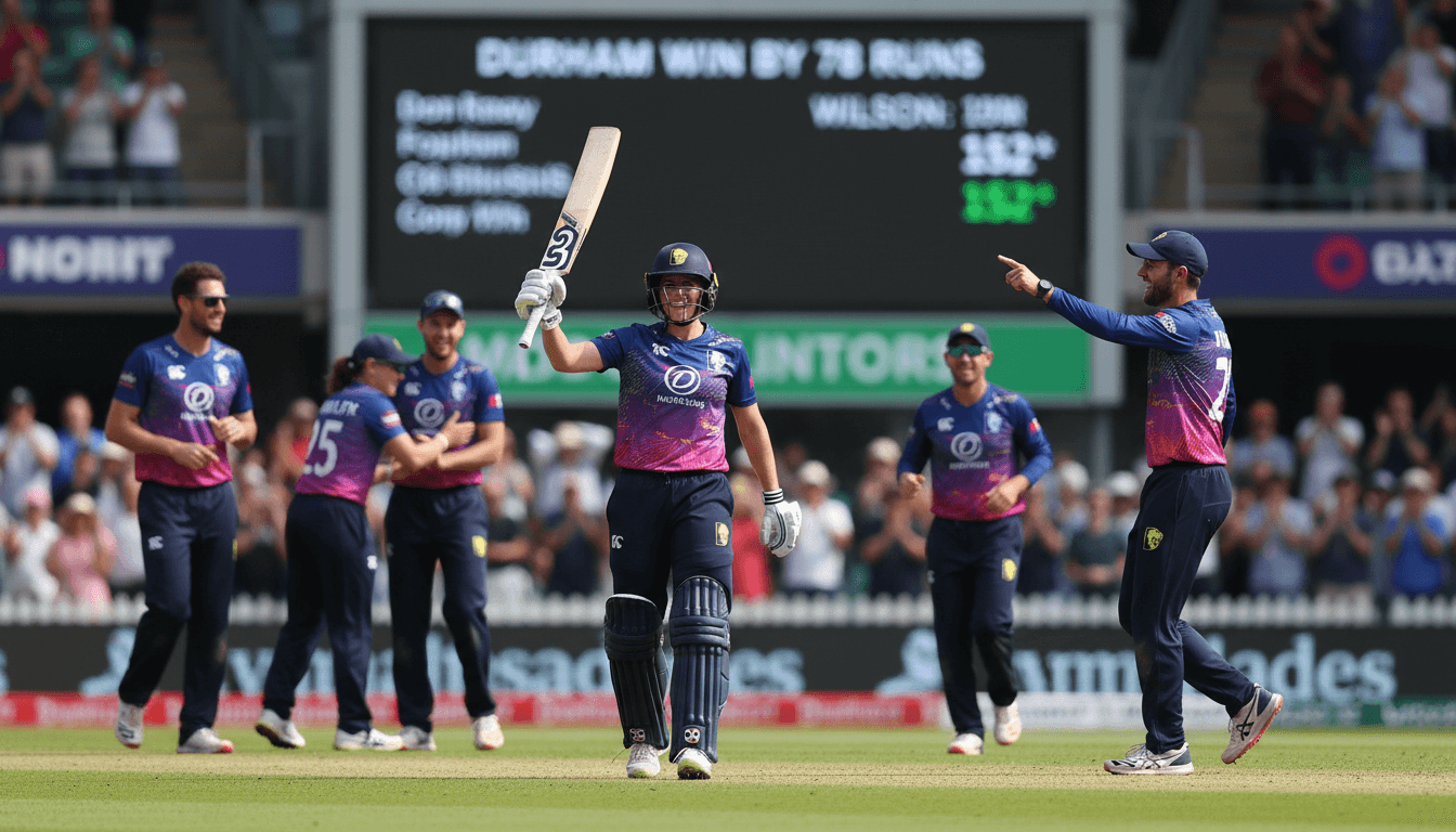 Wilson's 152 Inspires Durham's First One-Day Cup Victory