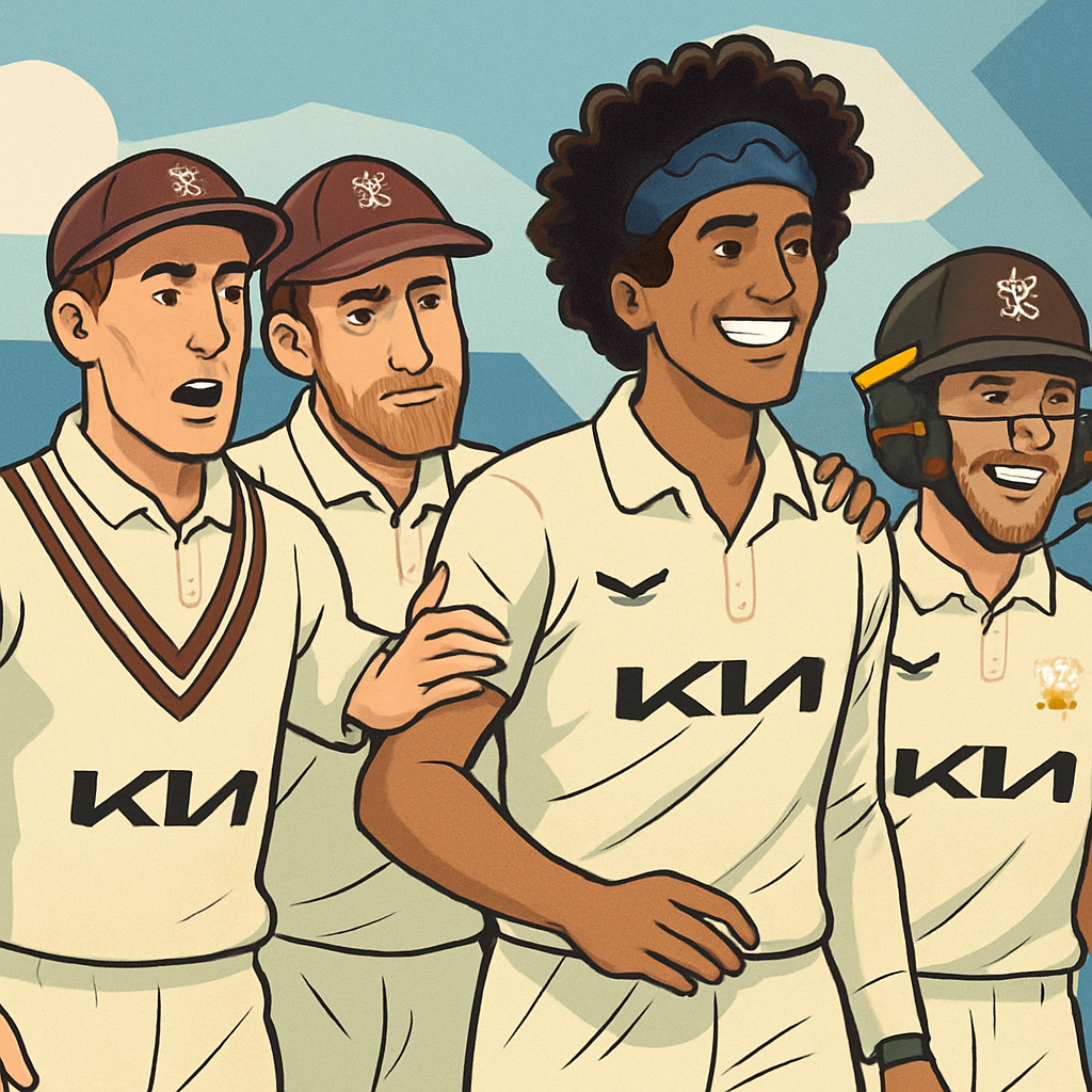 Surrey leads narrowly post Yorkshire tie