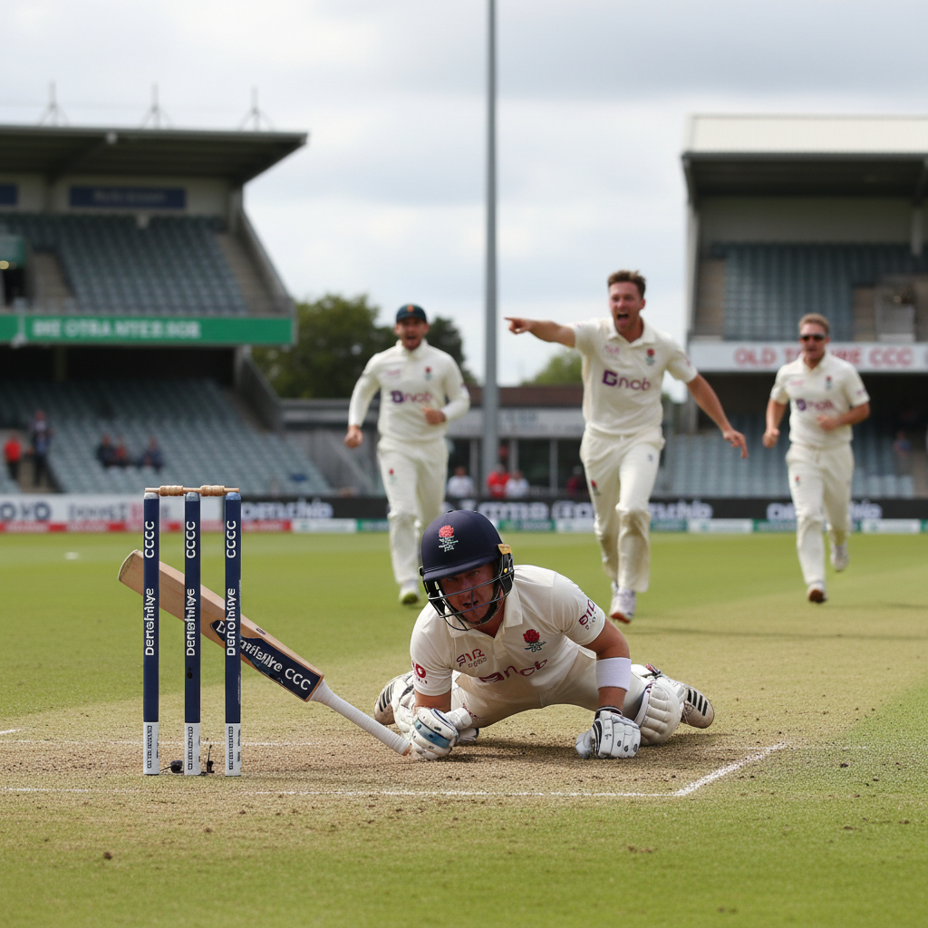 Derbyshire Poised for Historic Old Trafford Win After Lancs Collapse
