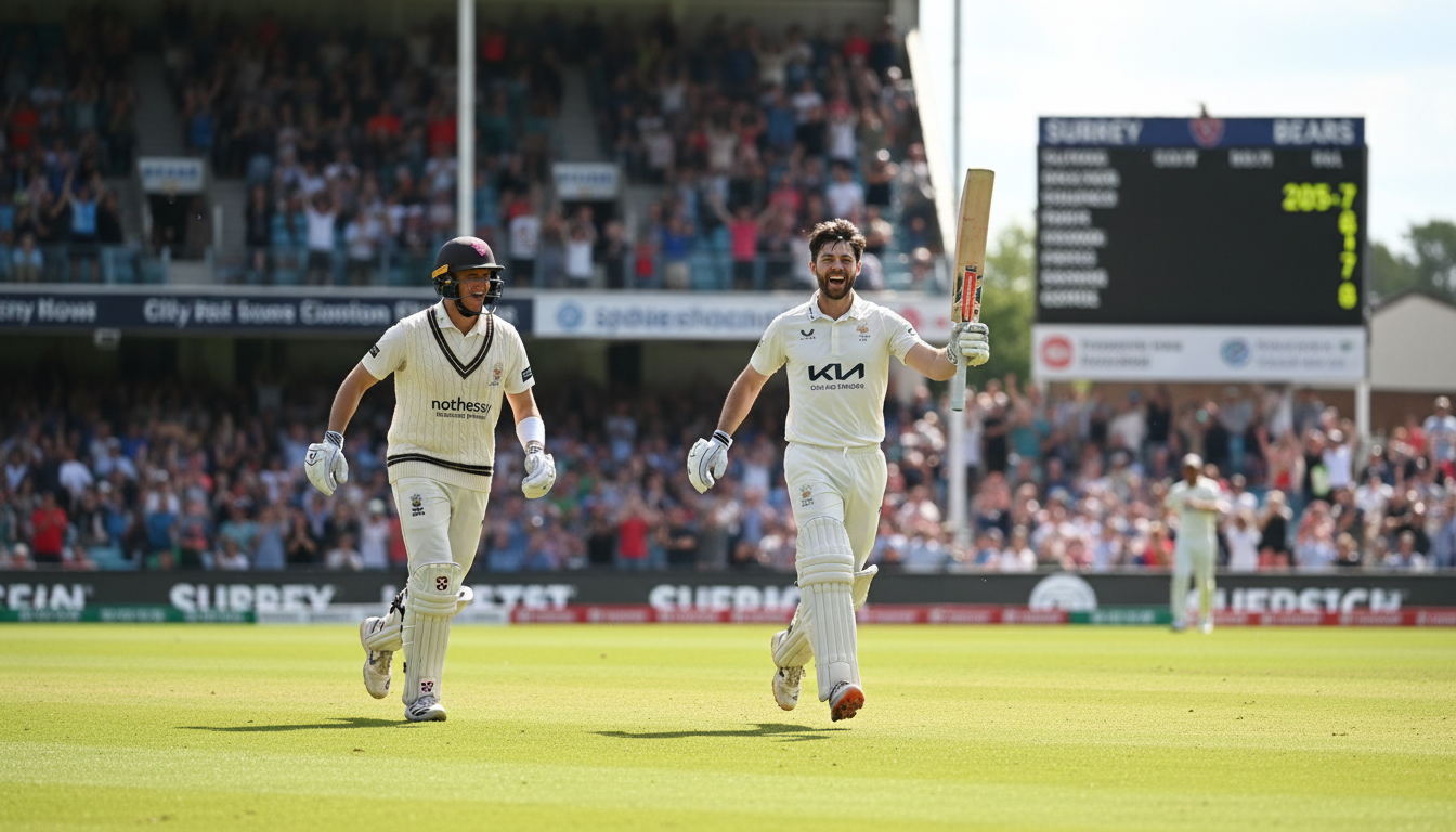 Foakes and Lawes Rescue Surrey from Near-Collapse at Edgbaston