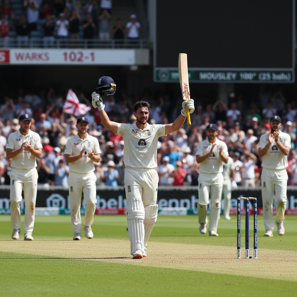 Mousley Maiden Century Puts Warwickshire in Command