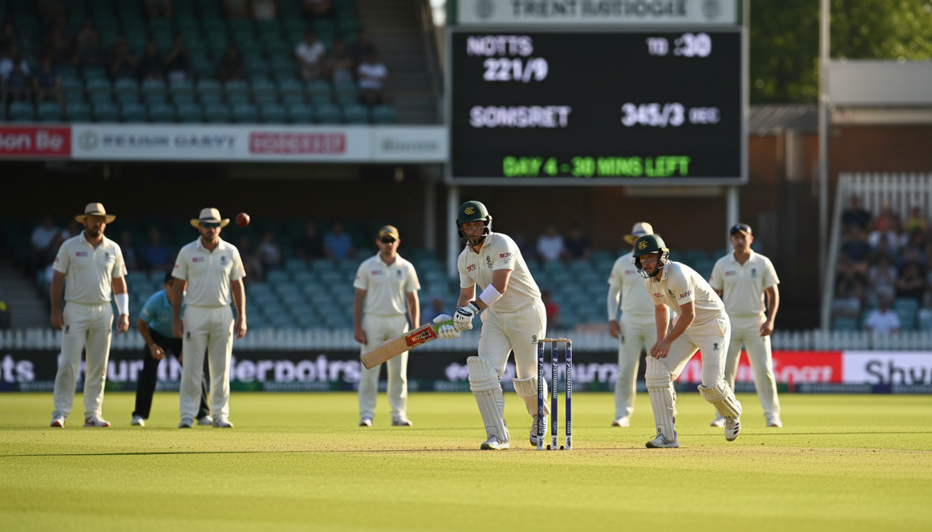 Nottinghamshire Secure Draw Despite Somerset's Declaration Gamble
