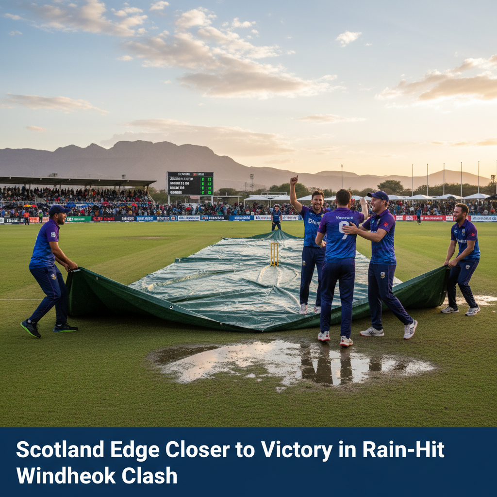 Scotland Edge Closer to Victory in Rain-Hit Windhoek Clash