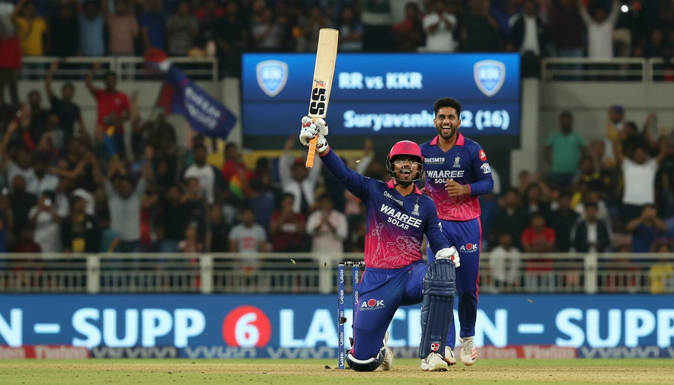 Suryavanshi's Lightning 15-Ball Fifty Stuns IPL Again